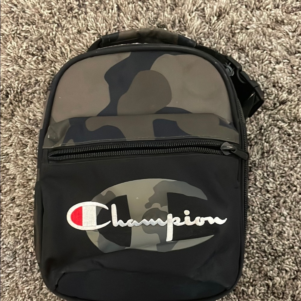 Champion Black and Gray Messenger Bag with Durable Design